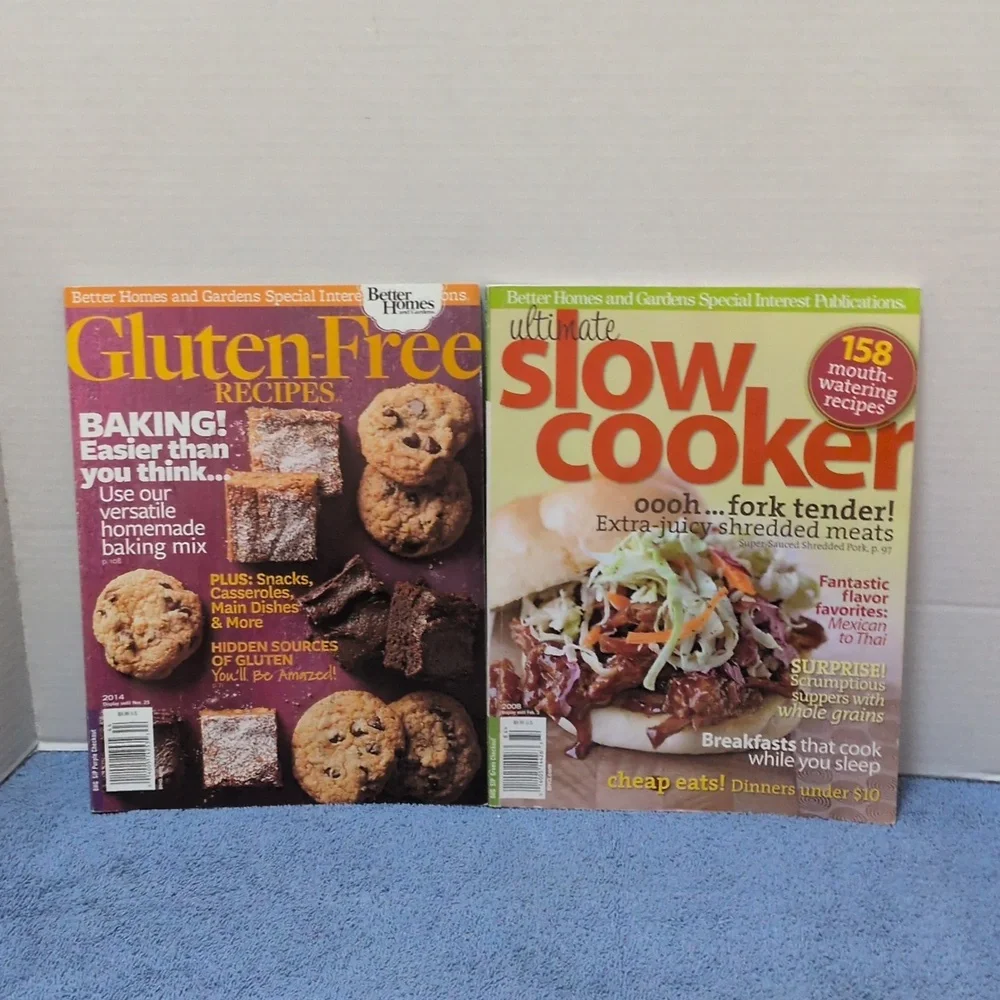 Better Homes & Gardens Lot of 2 Magazines; Gluten Free & Ultimate Slow Cooker